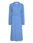Parisll Midi Dress Ls Polvipituinen Mekko Blue Lollys Laundry
