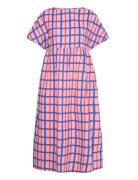 Multicolored Checked Print Dress Polvipituinen Mekko Pink Bobo Choses