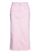 Nmkath Nw Color Midi Side Slit Skirt Polvipituinen Hame Pink NOISY MAY