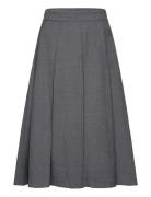 Plank Midi-Skirt Polvipituinen Hame Grey Mango