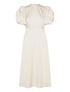 Satin Puff Midi Dress Polvipituinen Mekko Cream ROTATE Birger Christen...