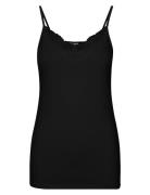 Vminge Lace Singlet Jrs Noos Tops T-shirts & Tops Sleeveless Black Ver...