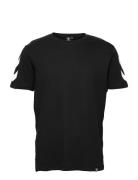 Hmllegacy Chevron T-Shirt Sport T-shirts Short-sleeved Black Hummel