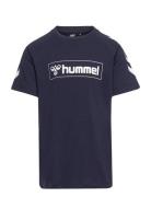 Hmlbox T-Shirt S/S Sport T-shirts Short-sleeved Blue Hummel