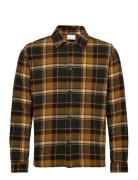 Big Checked Heavy Flannel Overshirt Tops Overshirts Multi/patterned Kn...