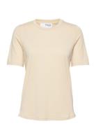 Slfstella Ss Tee Tops T-shirts & Tops Short-sleeved Cream Selected Fem...
