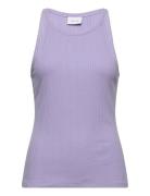 Viathalia New Strap Top Tops T-shirts & Tops Sleeveless Purple Vila