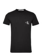 Core Monologo Pocket Slim Tee Tops T-shirts Short-sleeved Black Calvin...