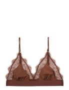 Love Lace Lingerie Bras & Tops Soft Bras Bralette Brown Love Stories