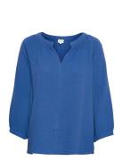 Osapw Bl Tops Blouses Long-sleeved Blue Part Two