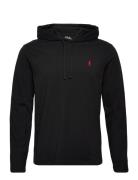 Jersey Hooded T-Shirt Tops Sweat-shirts & Hoodies Hoodies Black Polo R...