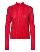 Lina Polo Tops Blouses Long-sleeved Red Gina Tricot
