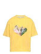 Tnfreja Os S_S Tee Tops T-shirts Short-sleeved Yellow The New