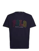 Big Fit Logo Jersey T-Shirt Tops T-shirts Short-sleeved Navy Polo Ralp...