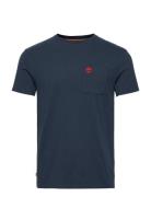 Dunstan River Chest Pocket Short Sleeve Tee Dark Sapphire Tops T-shirt...