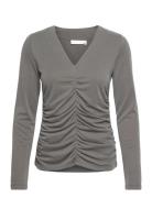 Grayseniw Top Tops T-shirts & Tops Long-sleeved Grey InWear