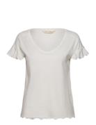 Camellia Top Tops T-shirts & Tops Short-sleeved White ODD MOLLY