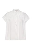 Meg Blouse Tops Blouses Short-sleeved White HUNKYDORY