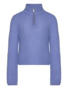 Kognewbella Nicoya L/S Zip Pullover Knt Tops Knitwear Pullovers Purple...