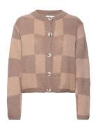 Kiana Knit Cardigan Tops Knitwear Cardigans Brown Noella