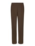 Fique Split Trousers Bottoms Trousers Flared Brown Second Female