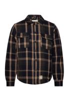 Connor Quilt Overshirt Tops Overshirts Brown Fat Moose