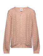 Knit Needle Out Cardigan Tops Knitwear Cardigans Pink Müsli By Green C...