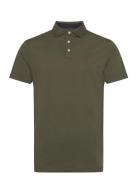 Pima Cotton Polo Tops Polos Short-sleeved Khaki Green Hackett London