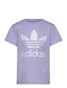 Trefoil Tee Sport T-shirts Short-sleeved Purple Adidas Originals