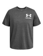 Ua Rival Terry Ss Colorblock Sport T-shirts Short-sleeved Grey Under A...