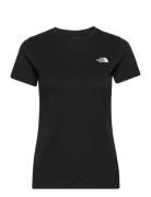 W S/S Simple Dome Slim Tee Sport T-shirts & Tops Short-sleeved Black T...