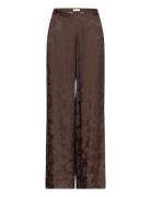 Wide Leg Lace Jacquard Pant Bottoms Trousers Wide Leg Brown GANT