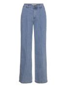 Jeans Bottoms Trousers Wide Leg Blue Sofie Schnoor