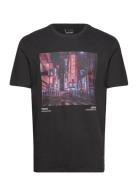 Onslex Life Reg Photoprint Ss Tee Tops T-shirts Short-sleeved Black ON...