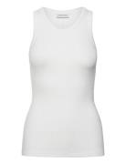 Modal Rib Tank Top Tops T-shirts & Tops Sleeveless White Calvin Klein