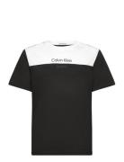 Jersey Color Block Ss T-Shirt Tops T-shirts Short-sleeved Black Calvin...