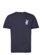 Harmony T-Shirt Tops T-shirts Short-sleeved Navy Les Deux