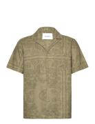Lesley Paisley Ss Shirt Tops Shirts Short-sleeved Green Les Deux