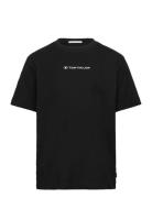 Regular Printed T-Shirt Tops T-shirts Short-sleeved Black Tom Tailor