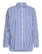 Cc Heart Harper Stripe Over Shi Tops Shirts Long-sleeved Blue Coster C...