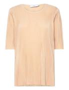 Cc Heart Vivian Top Tops Blouses Short-sleeved Beige Coster Copenhagen