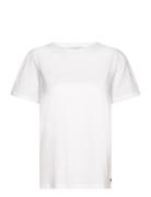T-Shirt With Pleats Tops T-shirts & Tops Short-sleeved White Coster Co...