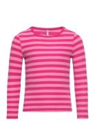Kmgella L/S Top Jrs Tops T-shirts Long-sleeved T-shirts Pink Kids Only