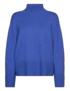 Lindsay Ws Knit Top Tops Knitwear Turtleneck Blue NORR