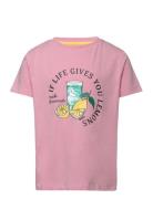 Tnkamilla S_S Tee Tops T-shirts Short-sleeved Pink The New