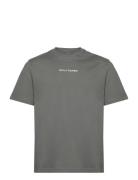 Logotype Ss T-Shirt Designers T-shirts Short-sleeved Grey Daily Paper