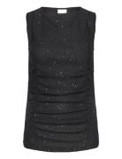 2Nd Zainero - Night Time Shimmer Tops Blouses Sleeveless Black 2NDDAY