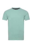 Vintage Logo Micro Emb Tee Tops T-shirts Short-sleeved Green Superdry