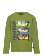 Lwtano 107 - T-Shirt L/S Tops T-shirts Long-sleeved T-shirts Green LEG...