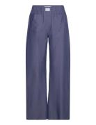 Oudin Nb Bottoms Trousers Wide Leg Blue Maison Labiche Paris